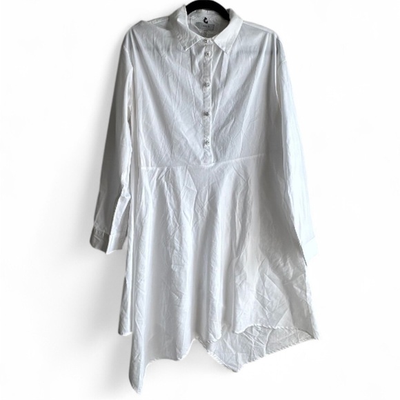 Cupio Roll Sleeve Asymmetrical Hem Tunic – Women’s Size Medium - Picture 2 of 2